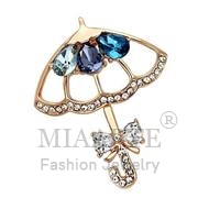 Wholesale Synthetic, MultiColor, Flash Rose Gold, Women, White Metal, Brooches