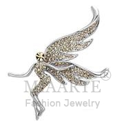 Wholesale Top Grade Crystal, Champagne, Imitation Rhodium, Women, White Metal, Brooches