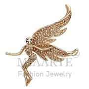 Wholesale Top Grade Crystal, Champagne, Flash Rose Gold, Women, White Metal, Brooches