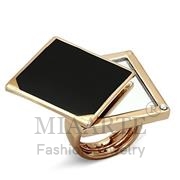 Wholesale Synthetic, Clear, Rose Gold, Women, Brass, Ring