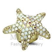 Wholesale Top Grade Crystal, MultiColor, Mat Gold, Women, Brass, Ring