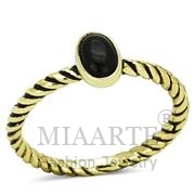 Wholesale Synthetic, Jet, Gold, Women, Brass, Ring