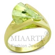 Wholesale AAA Grade CZ, Apple Yellow color, Gold, Women, Sterling Silver, Ring