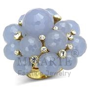 Wholesale Synthetic, Gray, Gold, Women, Brass, Ring