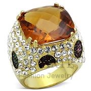 Wholesale Synthetic, Champagne, Gold, Women, Sterling Silver, Ring