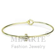 Wholesale Top Grade Crystal, Clear, Gold, Women, Brass, Bangle