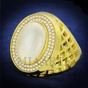 Wholesale Synthetic, White, Gold, Men, Sterling Silver, Ring