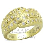 Wholesale AAA Grade CZ, Clear, Gold, Women, Brass, Ring