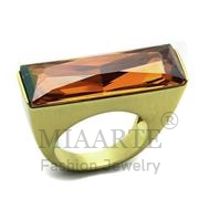 Wholesale Top Grade Crystal, Champagne, Gold & phll, Women, Brass, Ring