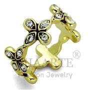 Wholesale Top Grade Crystal, Clear, Gold, Women, Brass, Ring