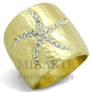 Wholesale Top Grade Crystal, Clear, Gold & phll, Women, Brass, Ring