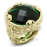 Wholesale Synthetic, Emerald, Gold & phll, Women, Brass, Ring
