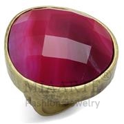 Wholesale Synthetic, Fuchsia, Antique Copper, Women, Brass, Ring