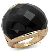 Wholesale Synthetic, Jet, Rose Gold, Women, Brass, Ring