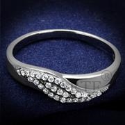 Wholesale AAA Grade CZ, Clear, Ruthenium, Women, Sterling Silver, Ring