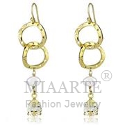 Wholesale Semi-Precious, White, Gold, Women, Brass, Earrings