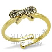 Ring,Brass,Flash Gold,Top Grade Crystal,Clear