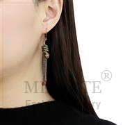 Wholesale AAA Grade CZ, Garnet, Antique Copper, Women, Brass, Earrings