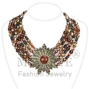Wholesale Synthetic, Garnet, Antique Copper, Women, Brass, Necklace