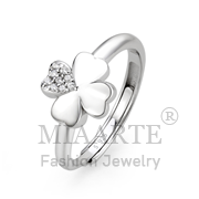 Wholesale AAA Grade CZ, Clear, Rhodium, Women, Sterling Silver, Ring