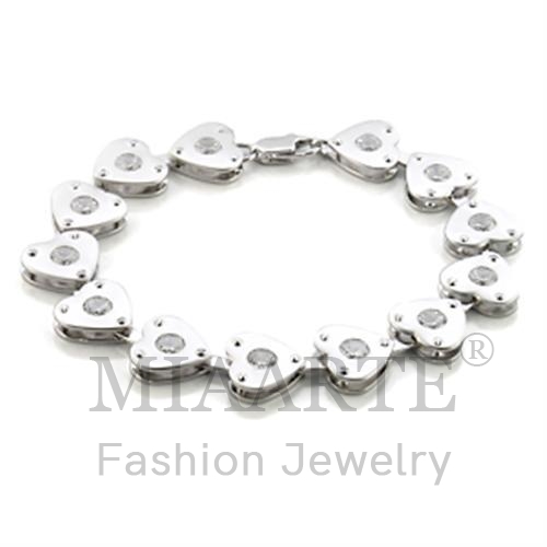 Bracelet,Brass,Mat Rhodium & Rhodium,AAA Grade CZ,Clear