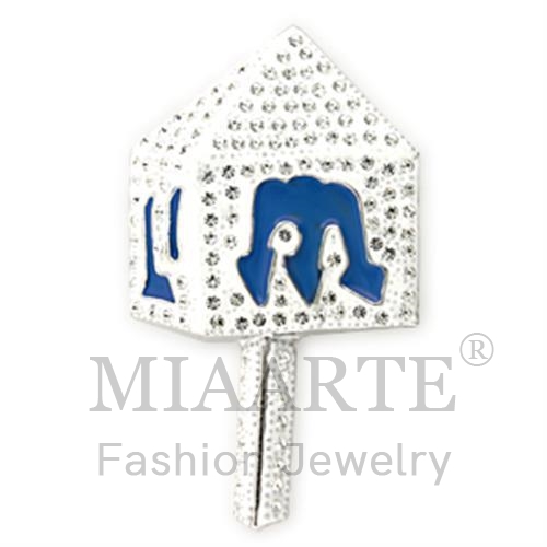 Brooches,White Metal,Rhodium,Top Grade Crystal,Clear