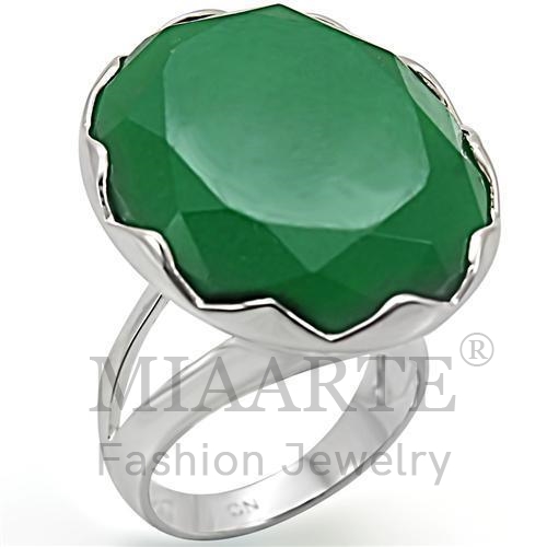 Ring,Sterling Silver,Silver Plated,Synthetic,Emerald,Jade