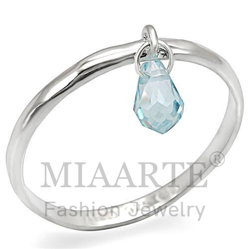 Ring,Sterling Silver,Silver Plated,Genuine Stone,AquaMarine