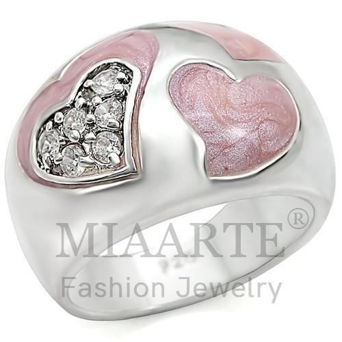 Ring,Sterling Silver,Rhodium,AAA Grade CZ,Clear