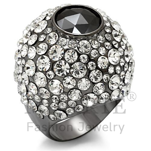 Ring,Brass,TIN Cobalt Black,AAA Grade CZ,BlackDiamond