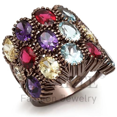Ring,Brass,Chocolate Gold,Synthetic,MultiColor,Synthetic Glass