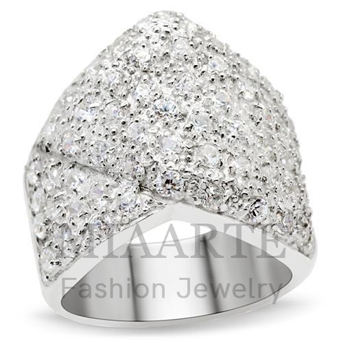 Ring,Sterling Silver,Silver Plated,AAA Grade CZ,Clear