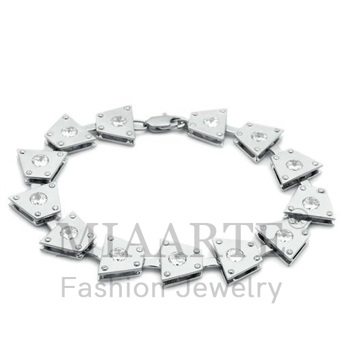 Bracelet,Brass,Mat Rhodium & Rhodium,AAA Grade CZ,Clear