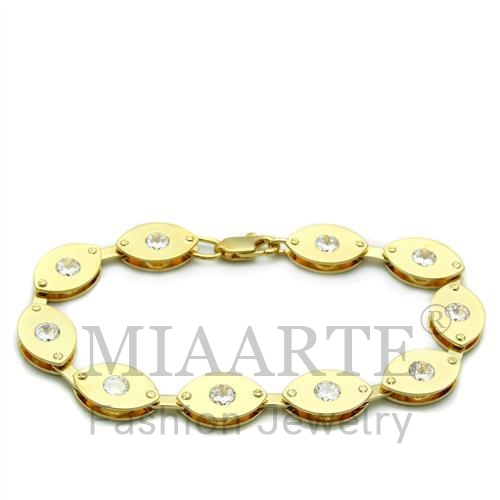 Bracelet,Brass,Mat Gold & Gold,AAA Grade CZ,Clear