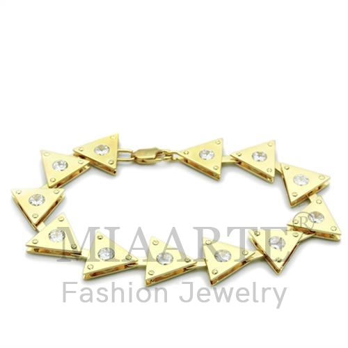 Bracelet,Brass,Mat Gold & Gold,AAA Grade CZ,Clear