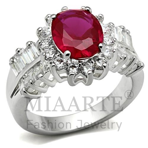 Ring,Sterling Silver,Silver Plated,AAA Grade CZ,Ruby