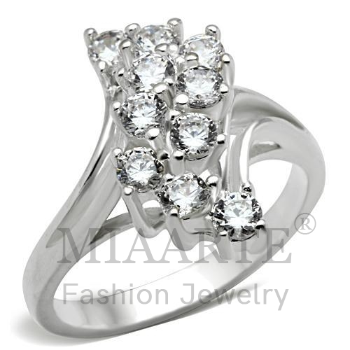 Ring,Sterling Silver,Silver Plated,AAA Grade CZ,Clear,Round