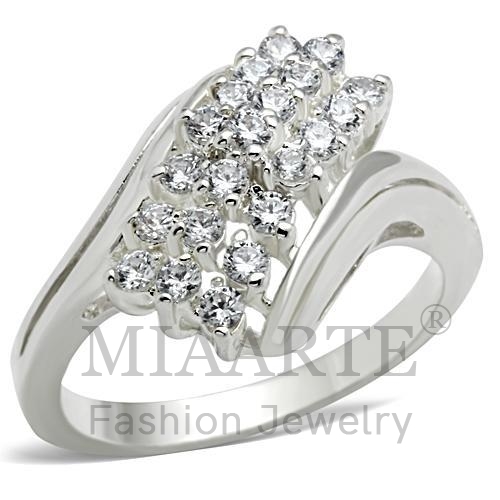 Ring,Sterling Silver,Silver Plated,AAA Grade CZ,Clear