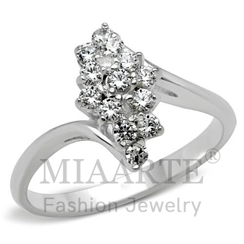 Ring,Sterling Silver,Silver Plated,AAA Grade CZ,Clear