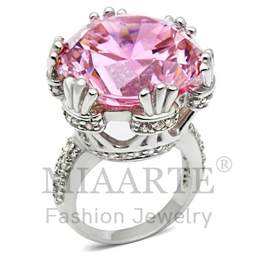 Ring,Sterling Silver,Silver Plated,AAA Grade CZ,Rose
