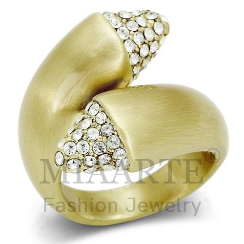Ring,Brass,Gold & phll,Top Grade Crystal,Clear