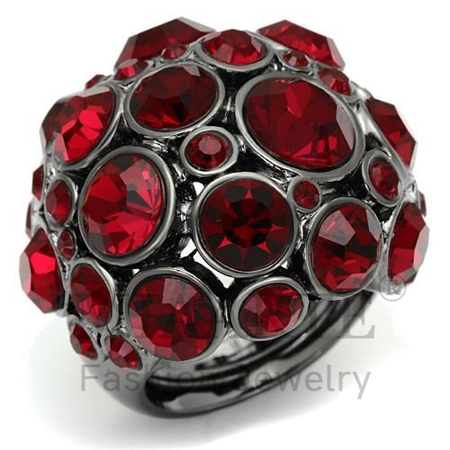 Ring,Brass,Ruthenium,Top Grade Crystal,Siam