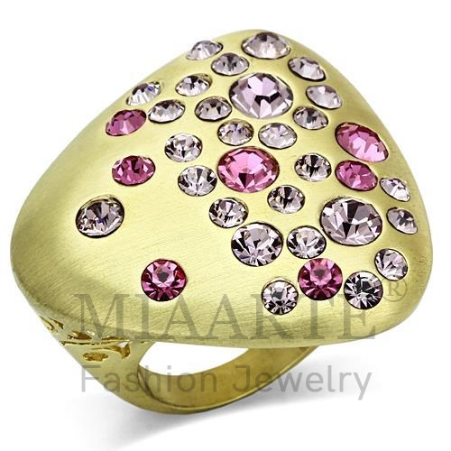 Ring,Brass,Gold & phll,Top Grade Crystal,MultiColor