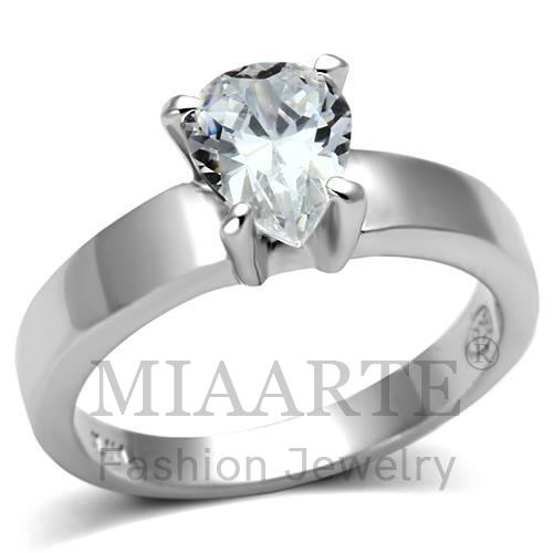 Ring,Sterling Silver,Rhodium,AAA Grade CZ,Clear