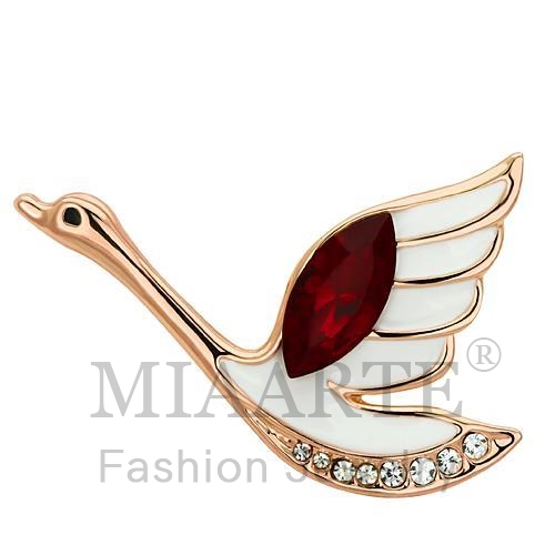 Brooches,White Metal,Flash Rose Gold,Top Grade Crystal,Siam