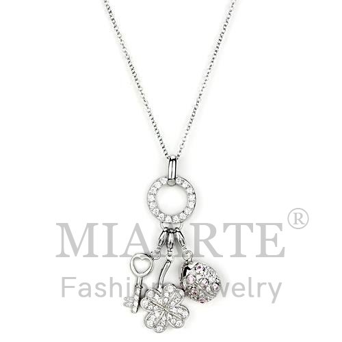 Necklace,Sterling Silver,Silver Plated,AAA Grade CZ,MultiColor