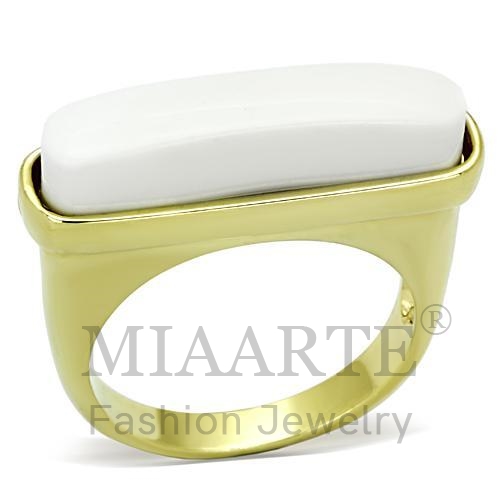 Ring,Brass,Gold,Synthetic,White,Synthetic Stone