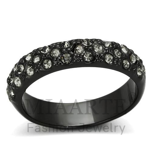 Ring,Brass,TIN Cobalt Black,Top Grade Crystal,BlackDiamond