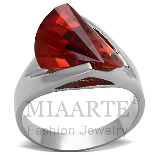 Ring,Sterling Silver,Silver Plated,AAA Grade CZ,Garnet