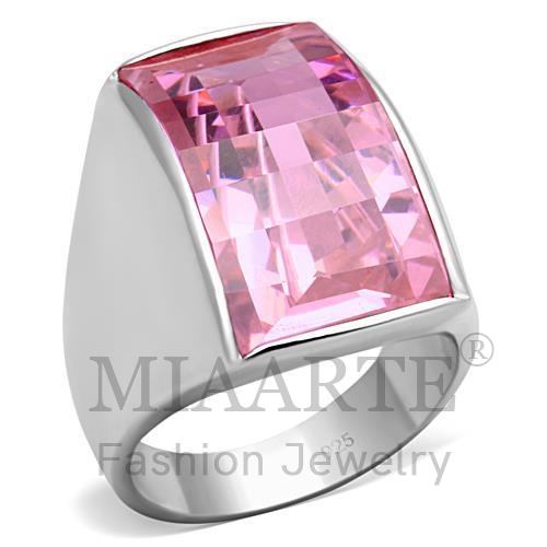Ring,Sterling Silver,Silver Plated,AAA Grade CZ,Rose